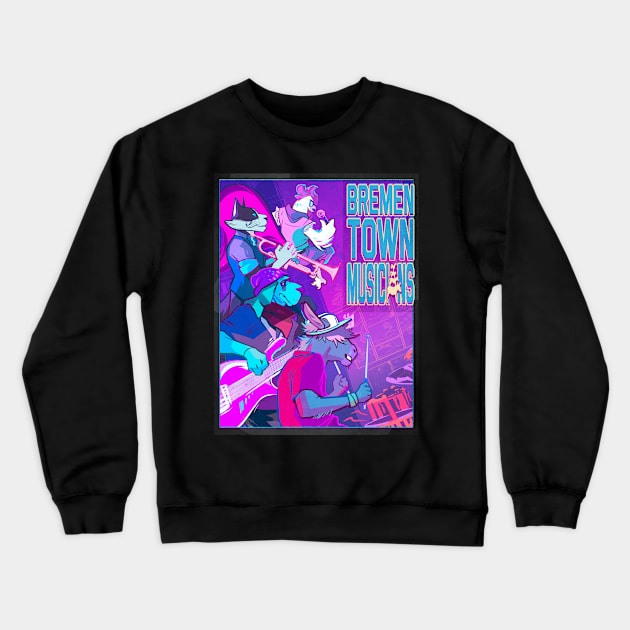 Bremen Town Musicians ON TOUR Crewneck Sweatshirt by RhandiDandy